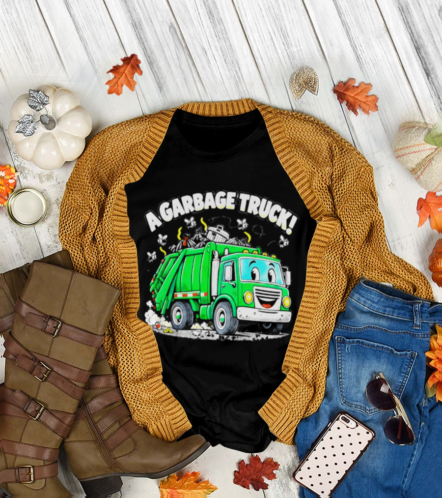 A Garbage Truck Cartoon Animation Fun T-Shirt