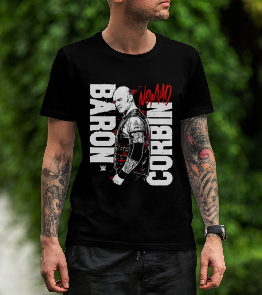 Baron Corbin WWE Nomad Vertical Name Wrestling Superstar T-Shirt