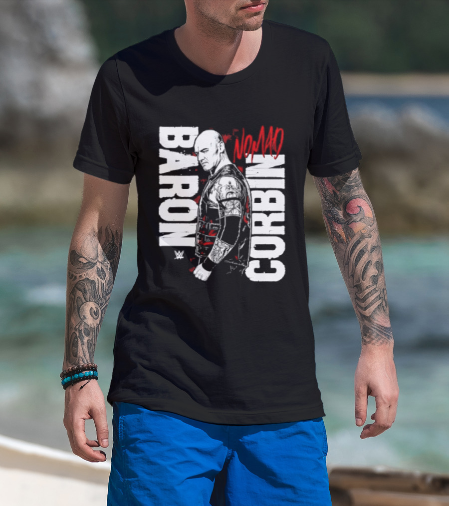 Baron Corbin WWE Nomad Vertical Name Wrestling Superstar T-Shirt