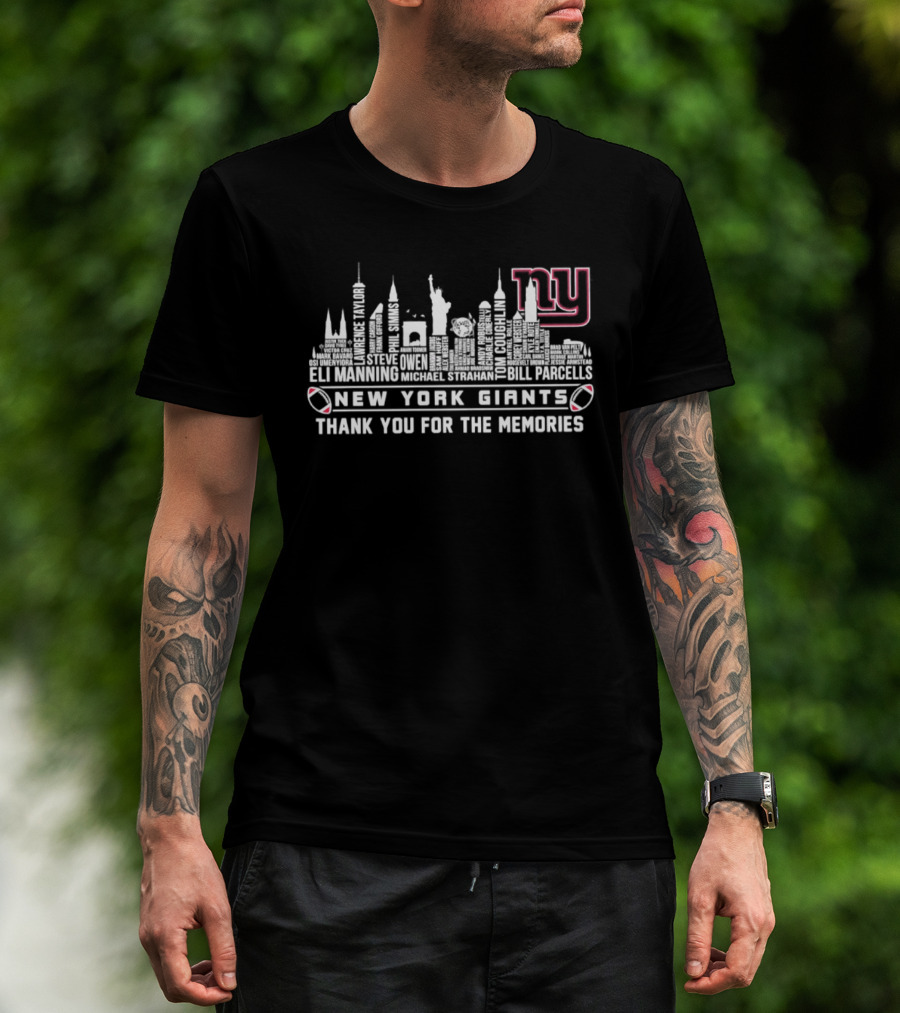 New York Giants Skyline Football Memories Appreciation T-Shirt
