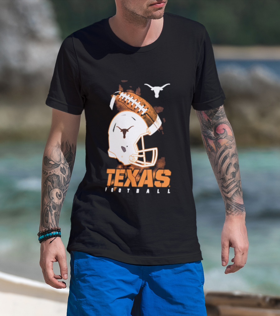 Texas Longhorns Football Helmet Glory NCAA Highlights T-Shirt