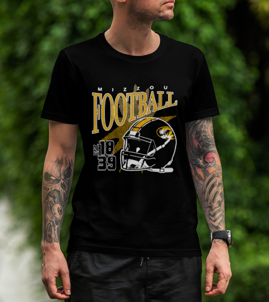 Mizzou Football 1839 Helmet Missouri Tigers NCAA T-Shirt
