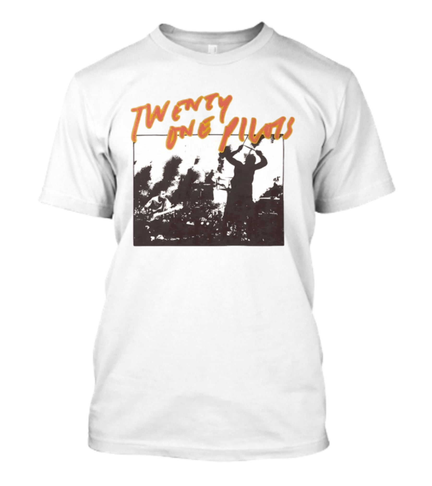 Twenty One Pilots Live Photo Silhouette Drummer Stage Performance T-Shirt