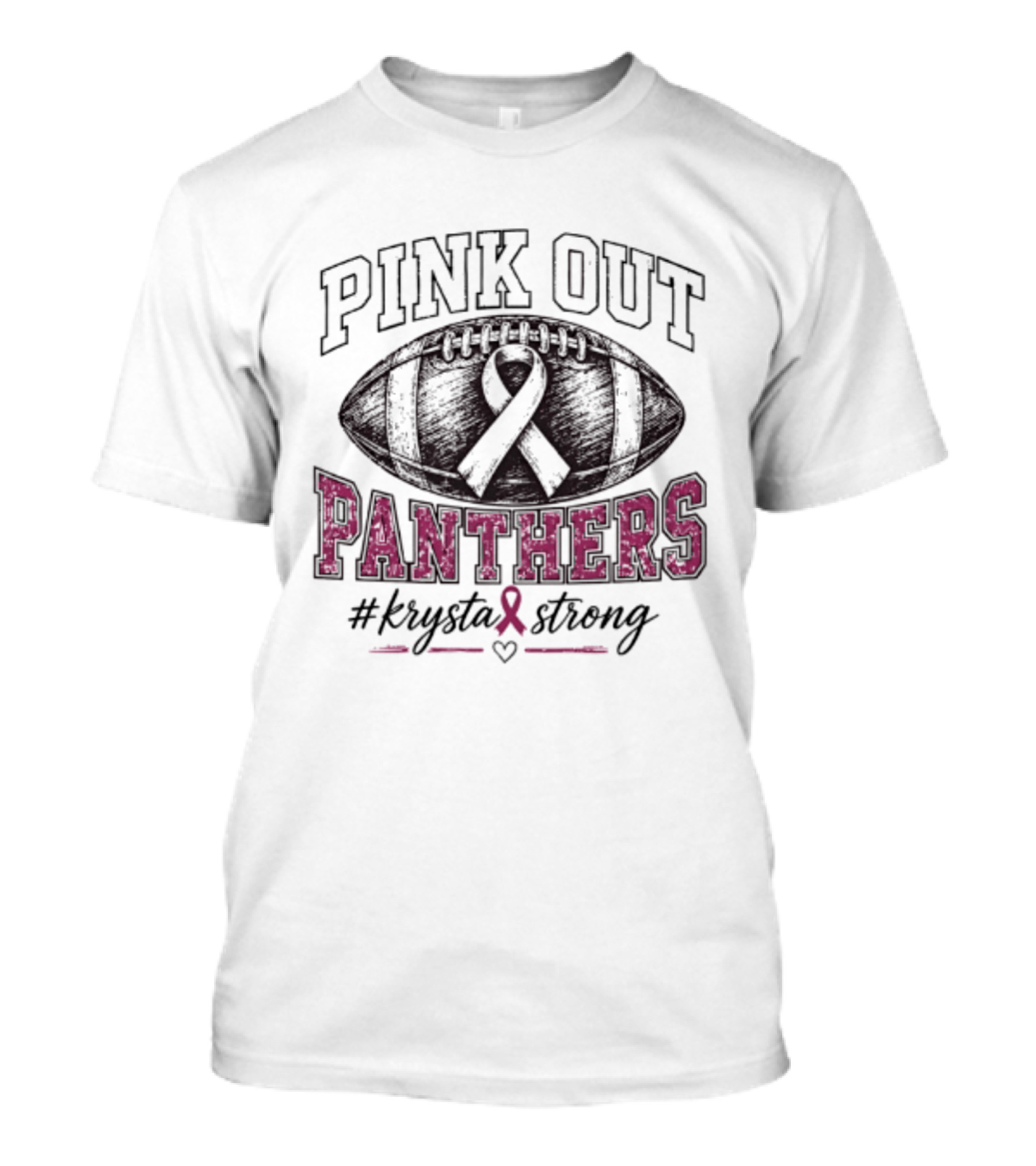 Plano East Pink Out Panthers Krysta Strong T-Shirt