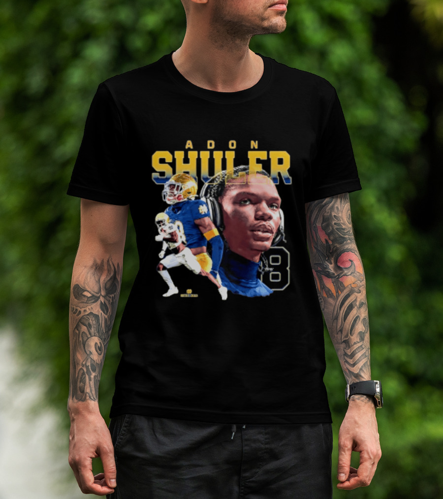 Adon Shuler 8 Notre Dame NCAA Football Player T-Shirt