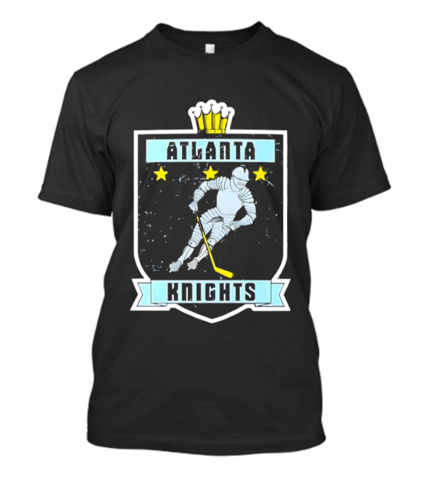 Atlanta Knights Hockey Ice Player With Stars T-Shirt