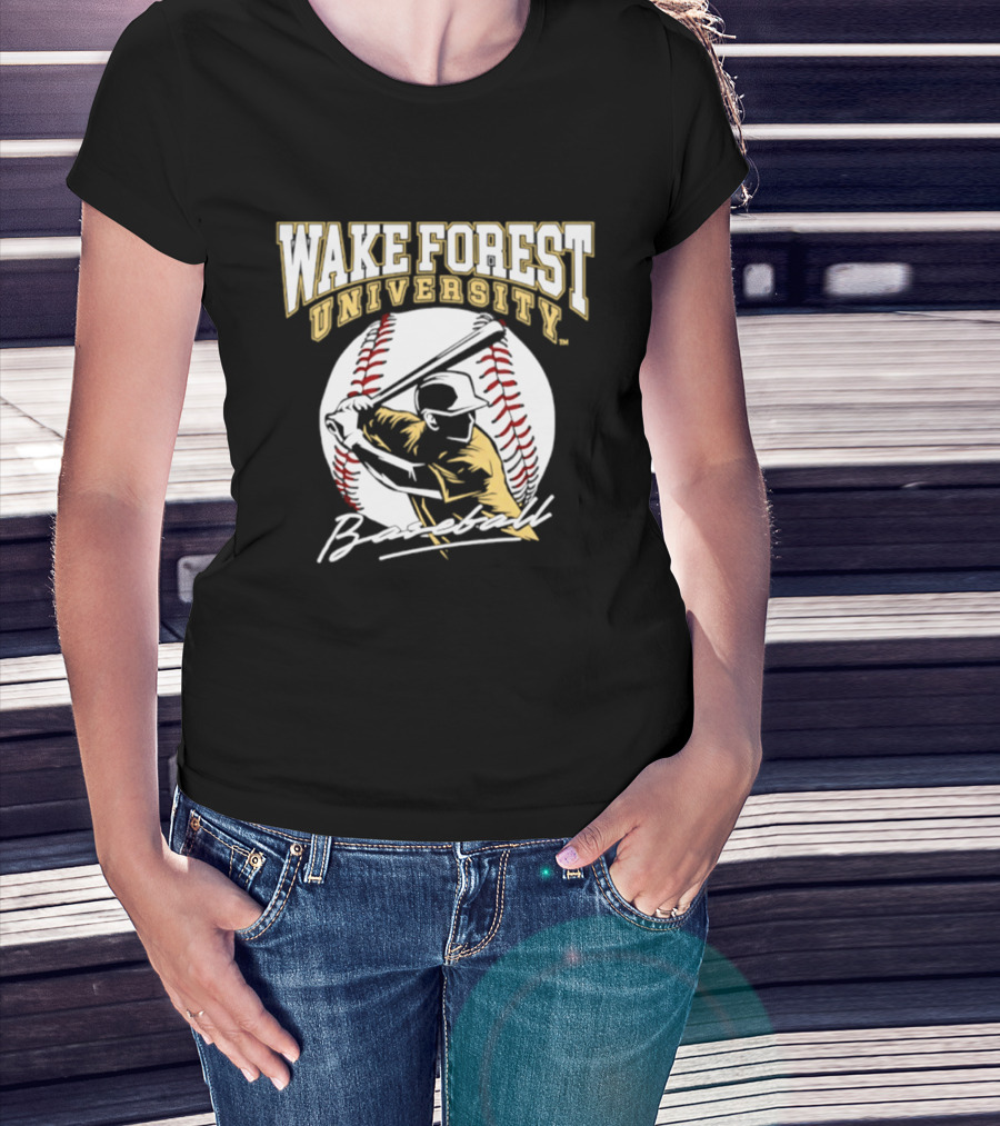Wake Forest University Baseball Boston Torres Player Name T-Shirt