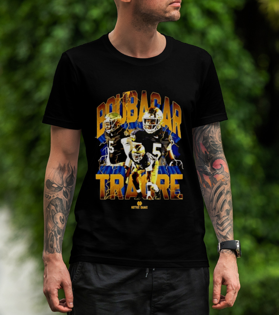 Boubacar Traore 5 Notre Dame NCAA Football Player Notre Dame T-Shirt