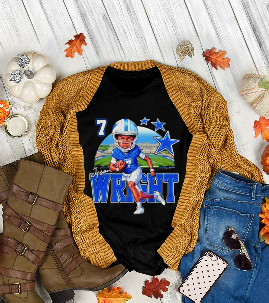 Buffalo Bulls Jason Wright 7 NCAA Football Player Caricature T-Shirt
