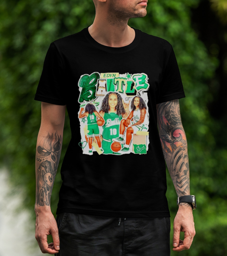 USF NCAA Women's Basketball Edyn Battle 10 Jersey T-Shirt