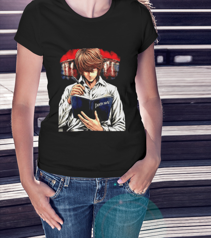 Light Yagami Intense Look Death Note Anime Fan Favorite T-Shirt