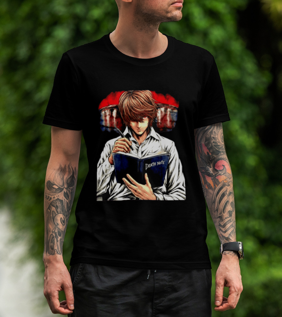 Light Yagami Intense Look Death Note Anime Fan Favorite T-Shirt
