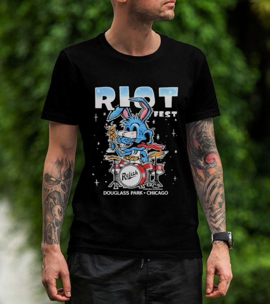 Riot Fest 2026 Douglass Park Chicago Exclusive Bunny Drummer September 18 20 2026 T-Shirt