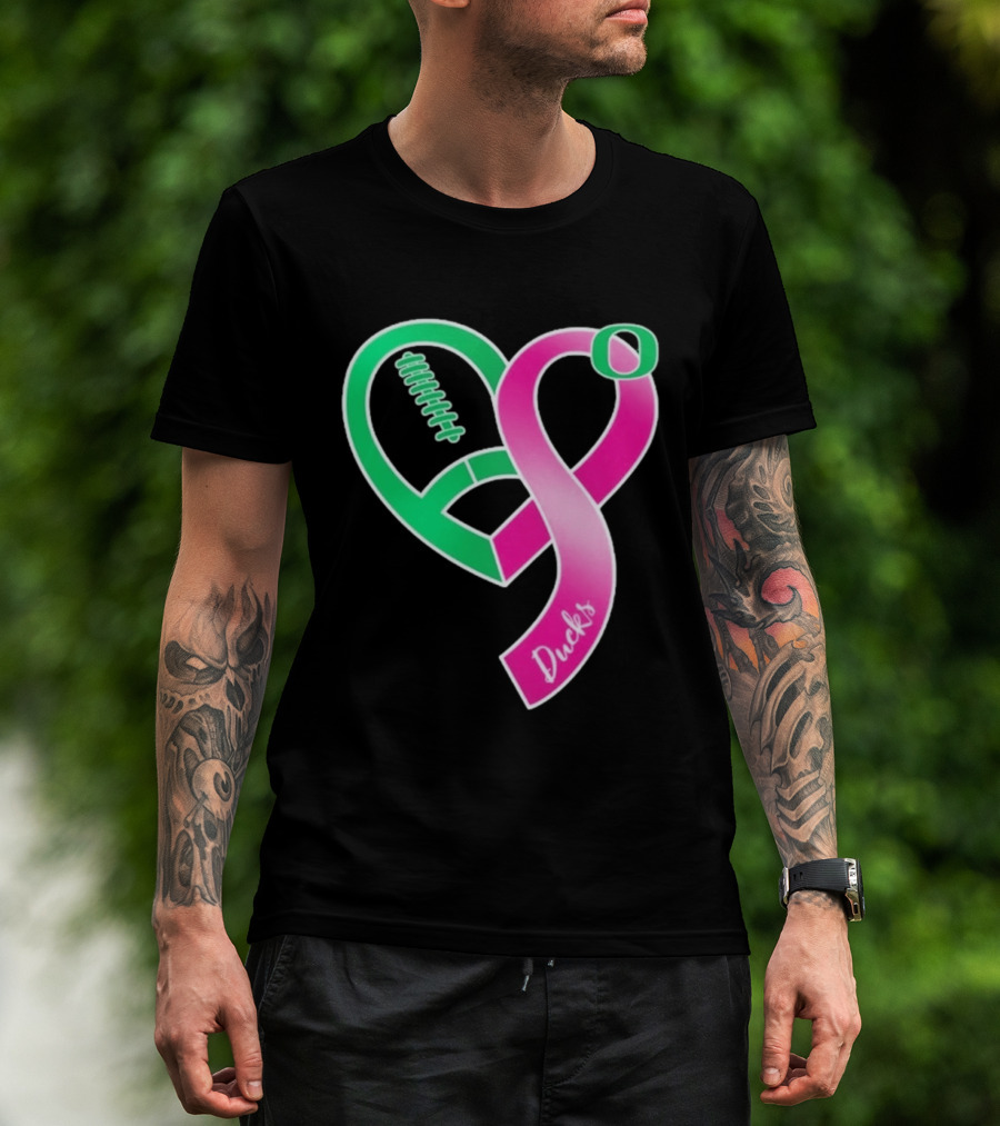 Oregon Ducks Pink Ribbon Breast Cancer Awareness 2026 T-Shirt