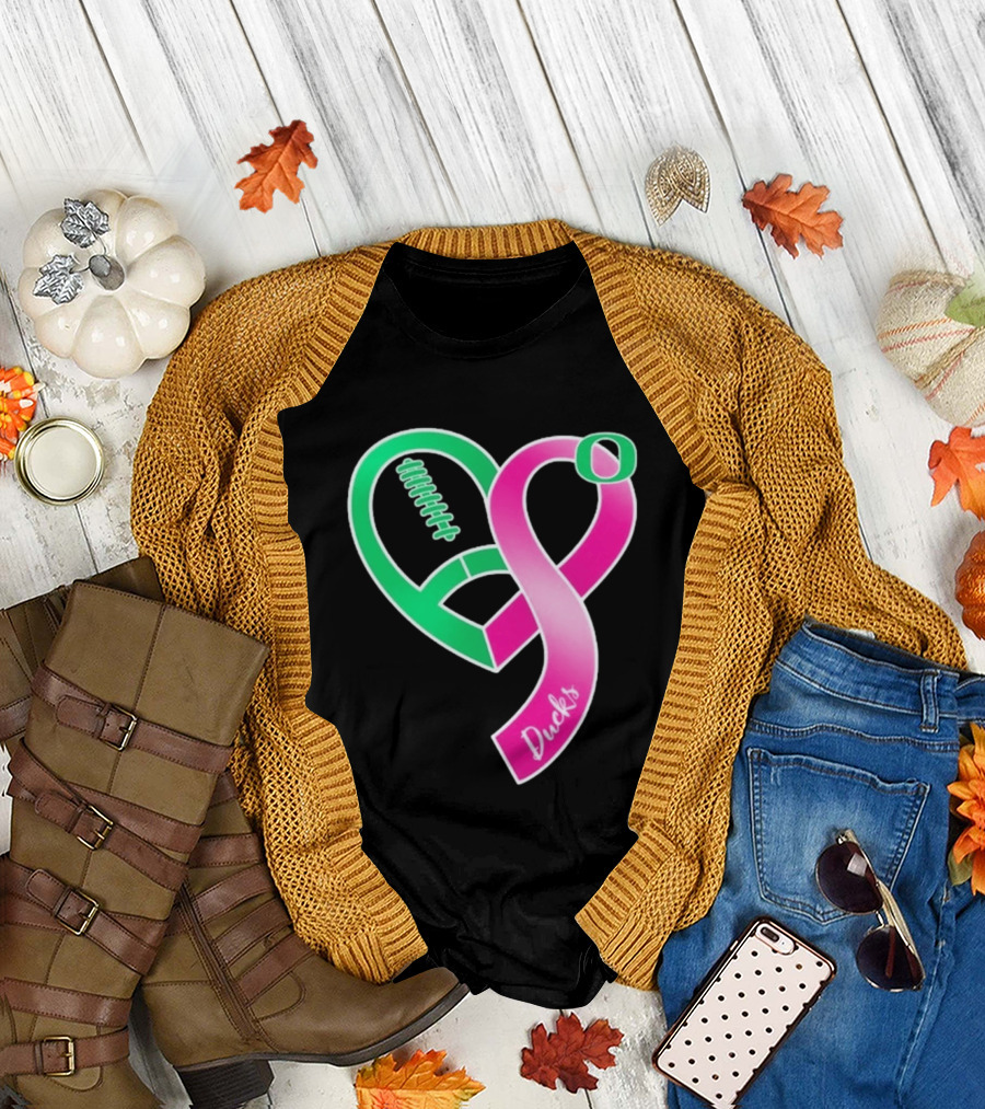 Oregon Ducks Pink Ribbon Breast Cancer Awareness 2026 T-Shirt