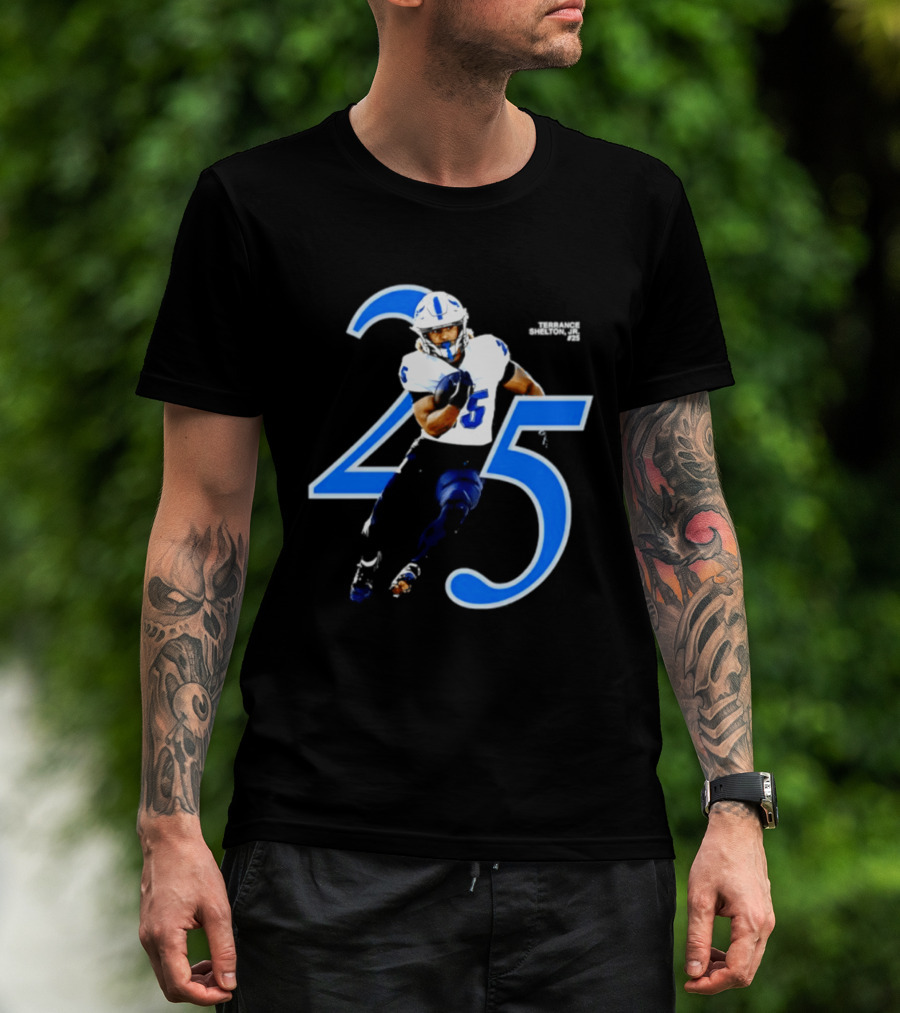 Terrance Shelton Jr 25 Buffalo Bulls NCAA Football Player Jersey Number T-Shirt