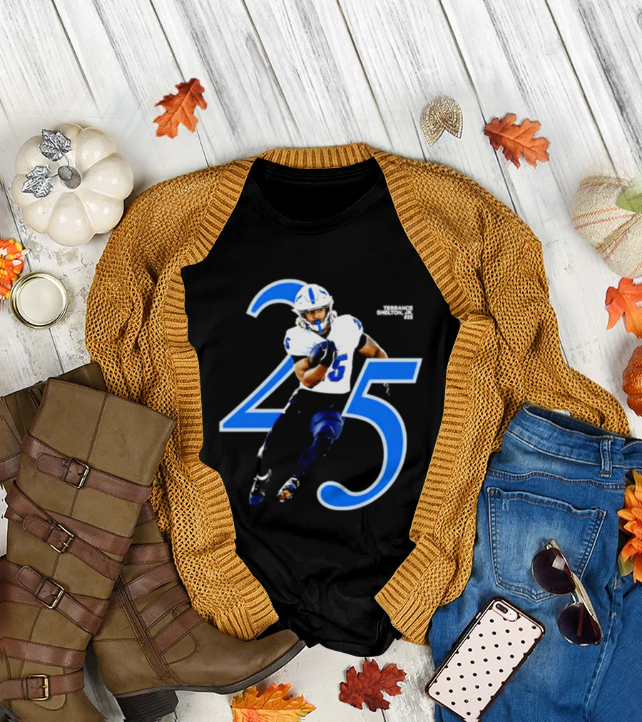 Terrance Shelton Jr 25 Buffalo Bulls NCAA Football Player Jersey Number T-Shirt