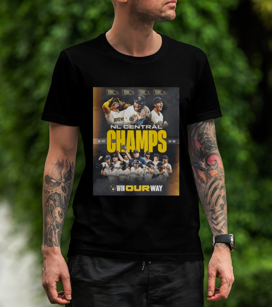Brewers NL Central Champs 2026 Win Our Way T-Shirt