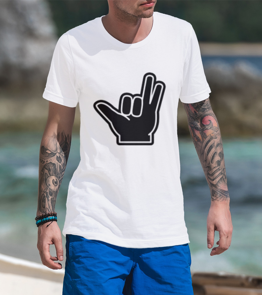 8Ro8 Store Hammajang Shaka Hand Sign Gesture T-Shirt