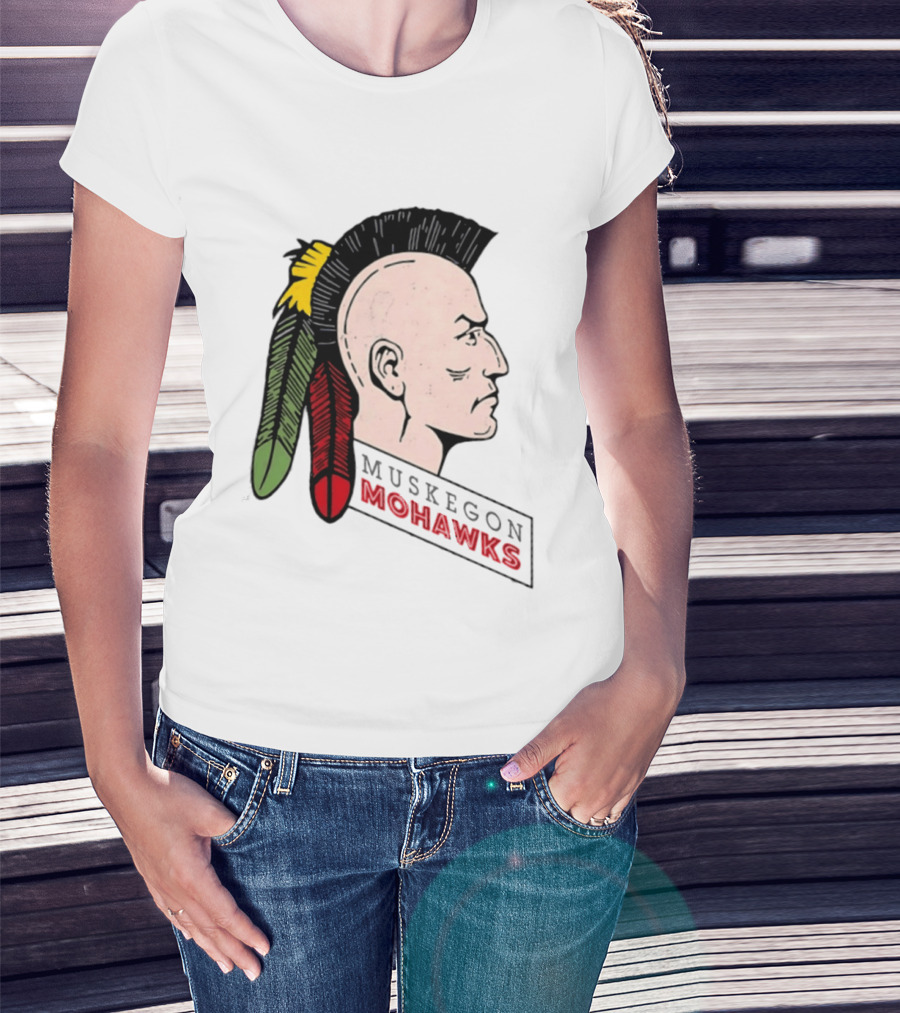 Muskegon Mohawks IHL Minor League Hockey Vintage Team T-Shirt