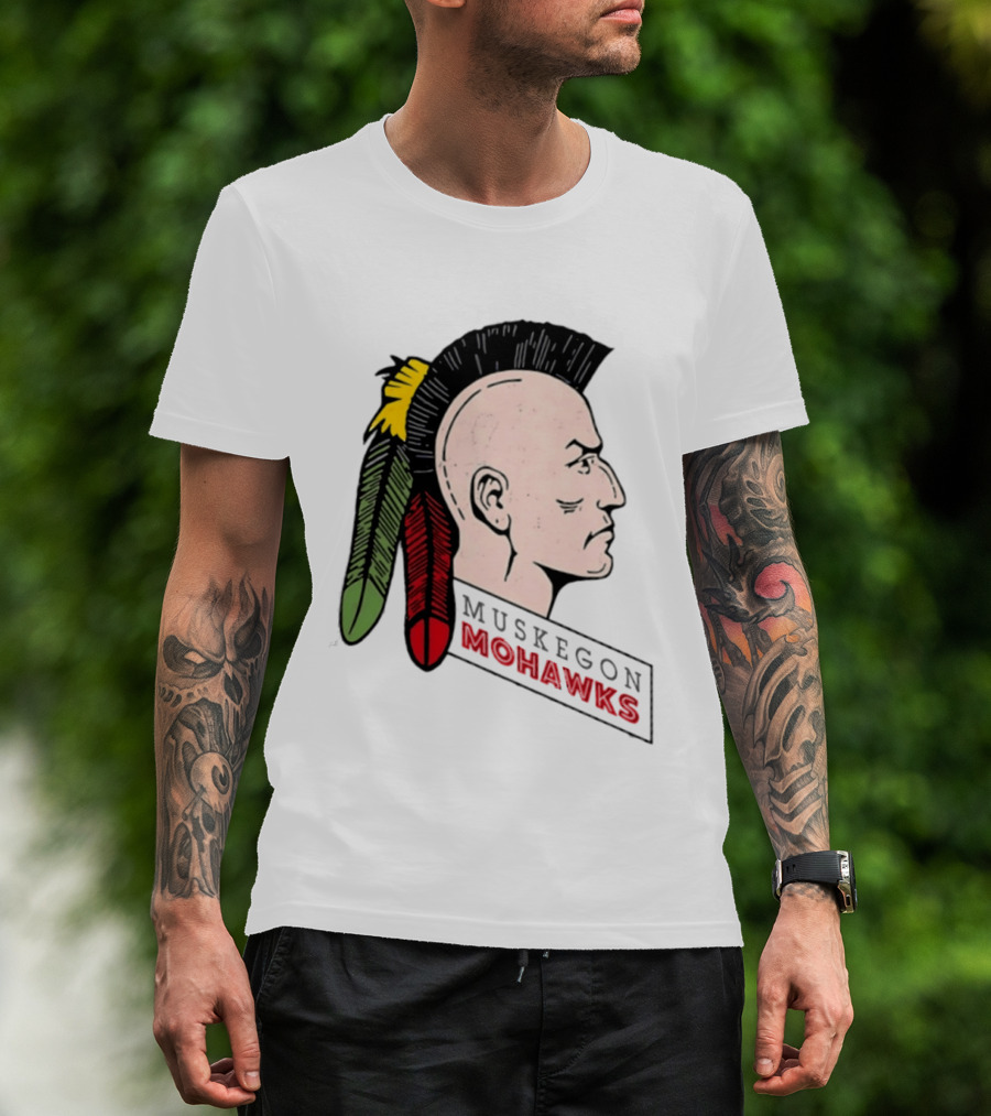 Muskegon Mohawks IHL Minor League Hockey Vintage Team T-Shirt