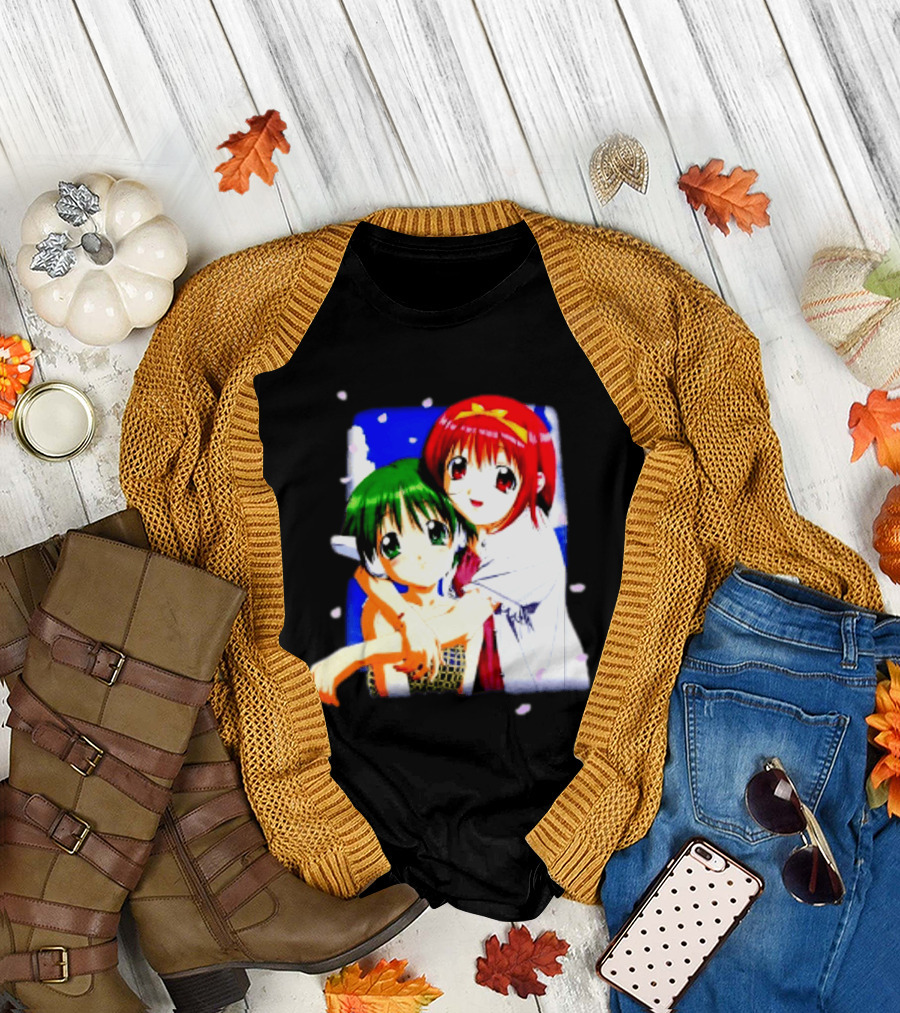 Aquaplus Hike Softgarage Chillweeb Anime Girls Cherry Blossom Hugging Scene T-Shirt