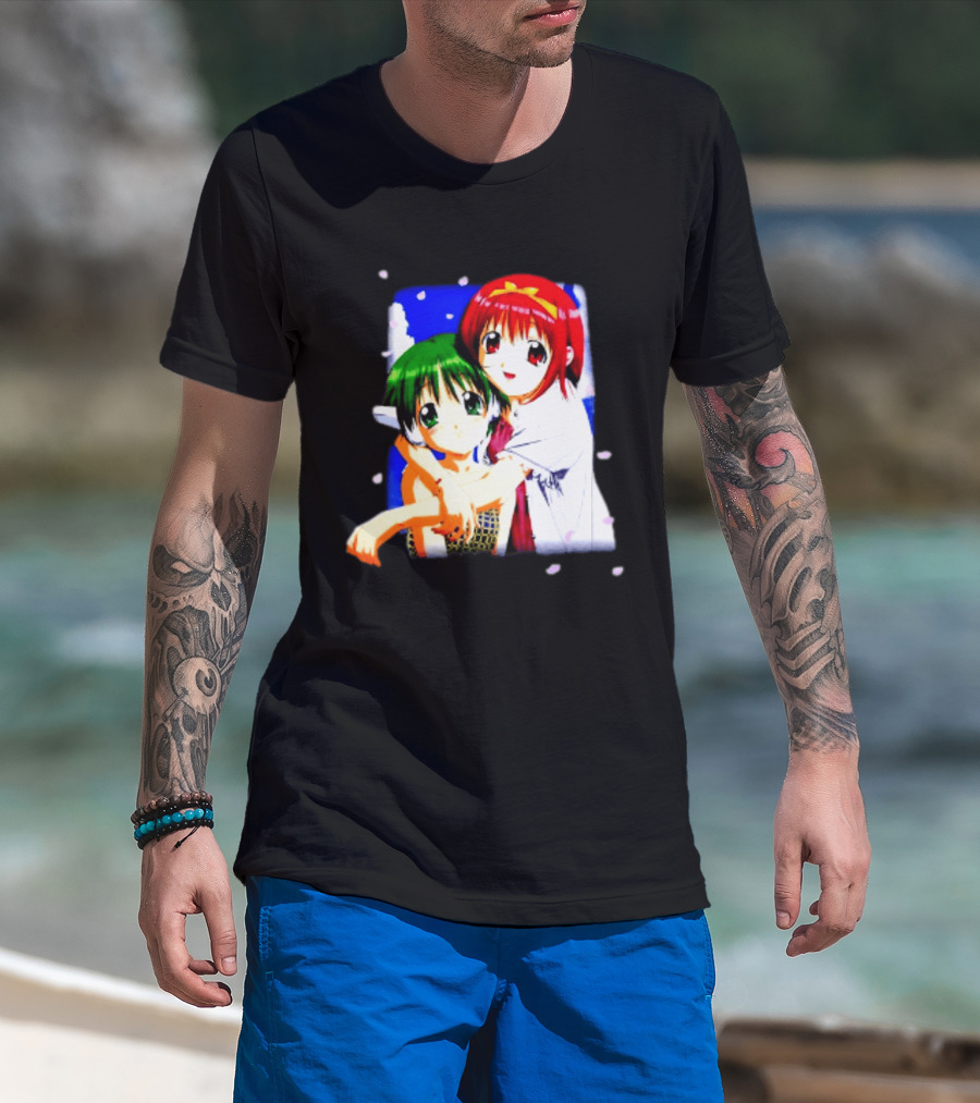 Aquaplus Hike Softgarage Chillweeb Anime Girls Cherry Blossom Hugging Scene T-Shirt
