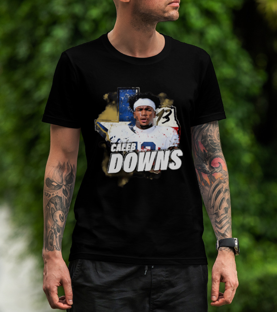 Caleb Downs Number 13 Lone Star State Football Dallas Cowboys T-Shirt