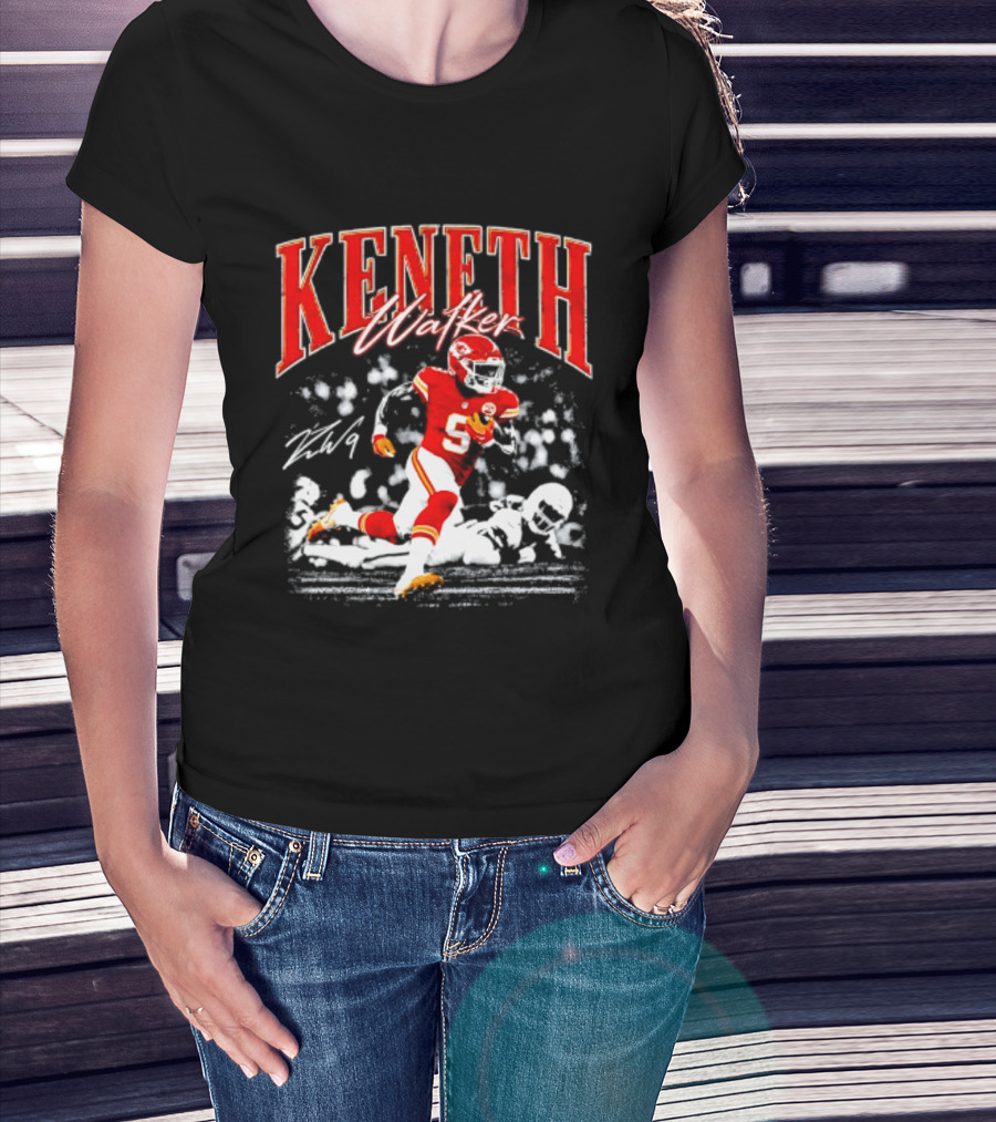 Keneth Walker Kansas City Chiefs Running Football Player T-Shirt
