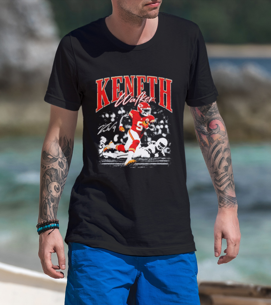Keneth Walker Kansas City Chiefs Running Football Player T-Shirt