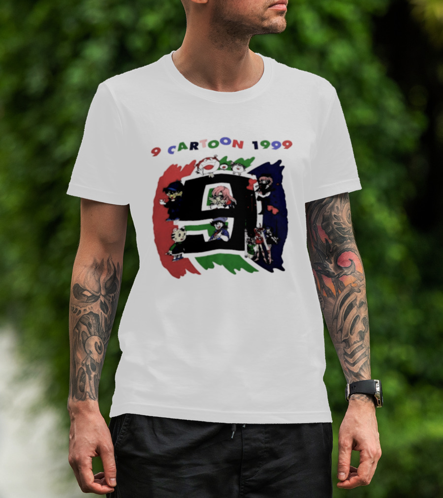 9 Cartoon 1999 Anime Characters Nostalgia T-Shirt