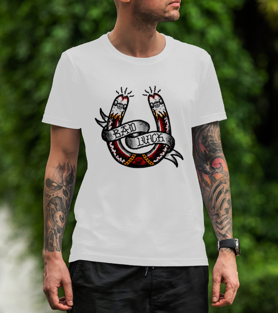Bad Luck Horseshoe Skateboarding T-Shirt