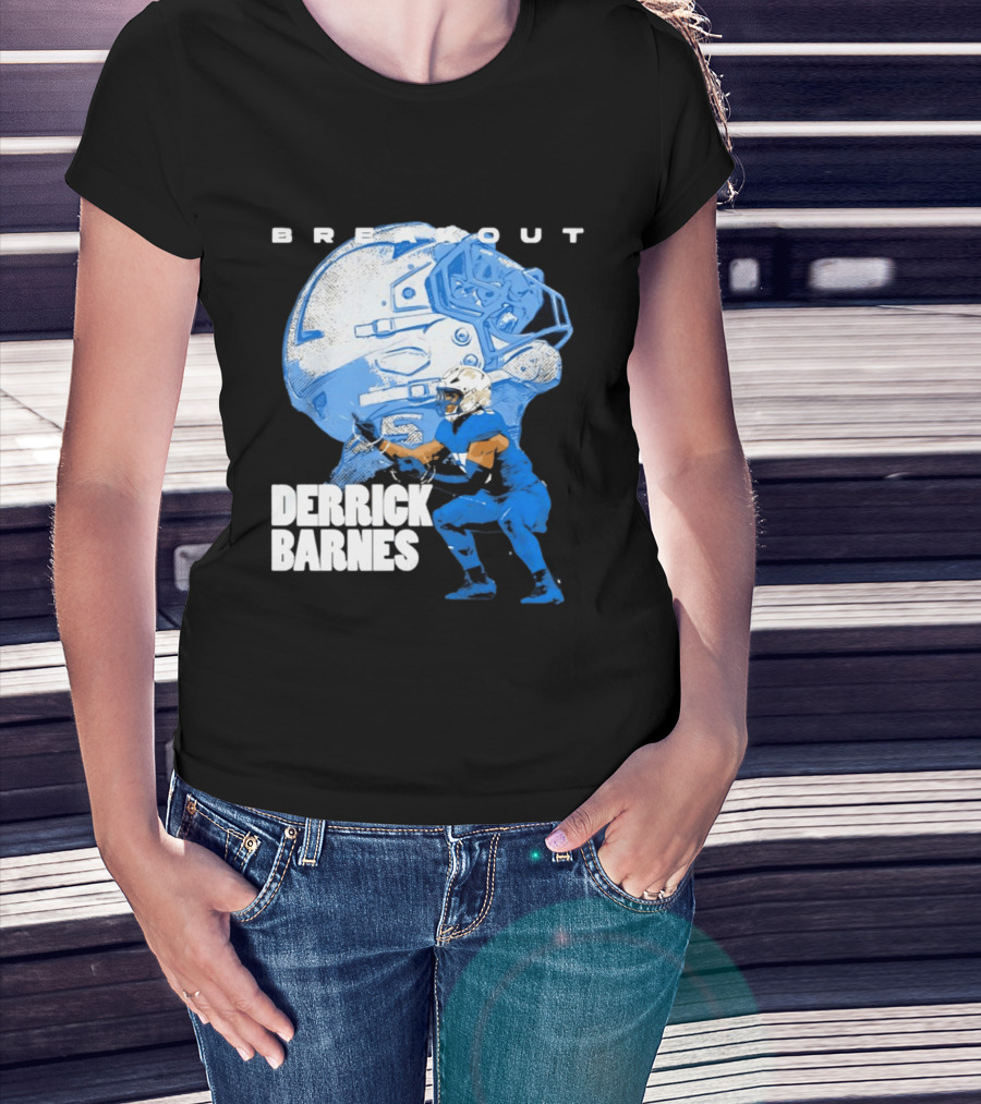 Derrick Barnes Detroit Lions Breakout Helmet T-Shirt