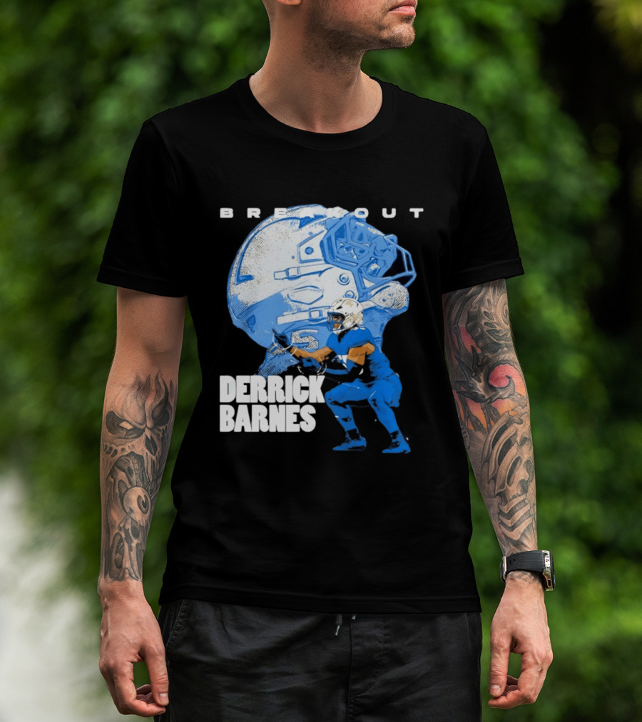 Derrick Barnes Detroit Lions Breakout Helmet T-Shirt