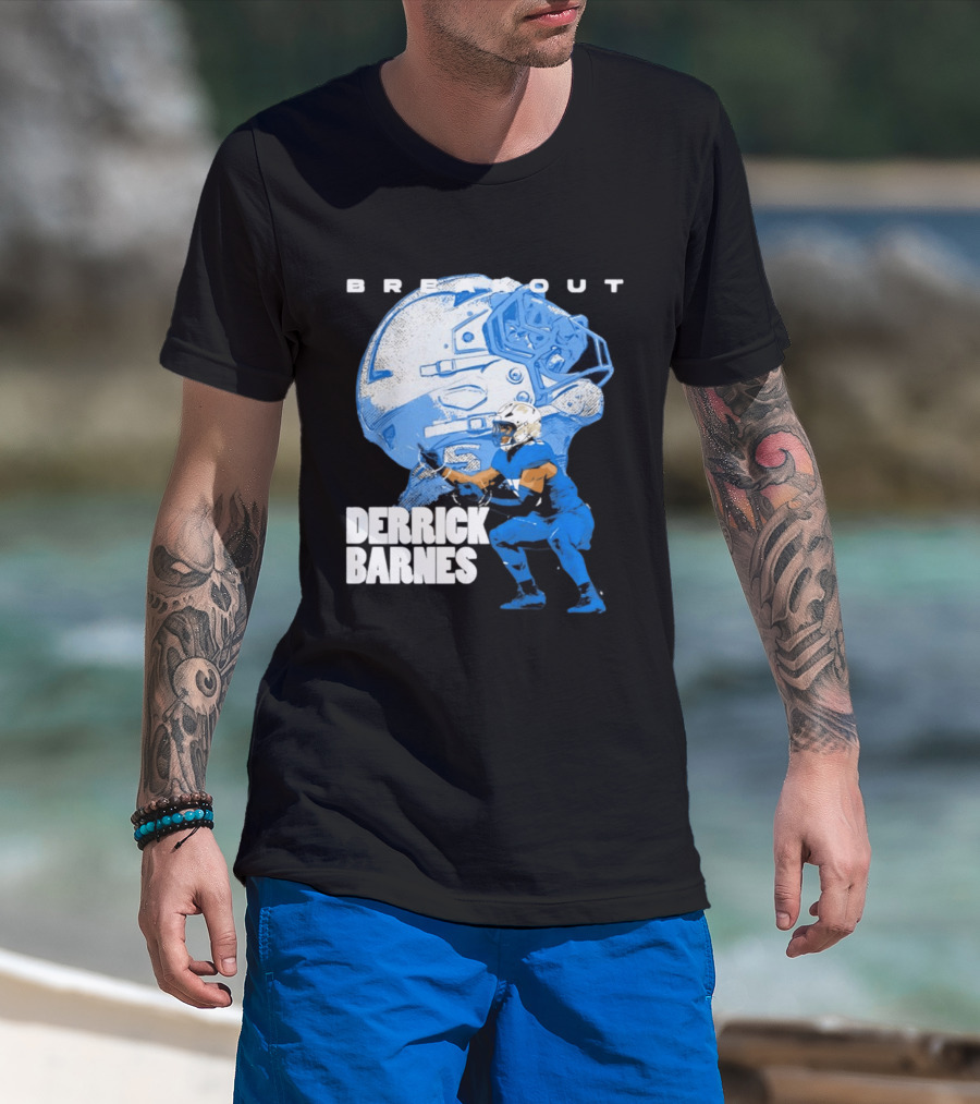 Derrick Barnes Detroit Lions Breakout Helmet T-Shirt