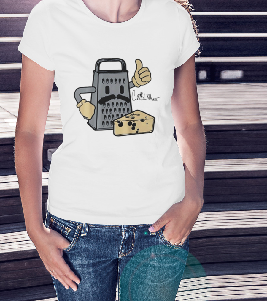 Caleb Williams Mustache Cheese Grater Thumbs Up Chicago Bears T-Shirt