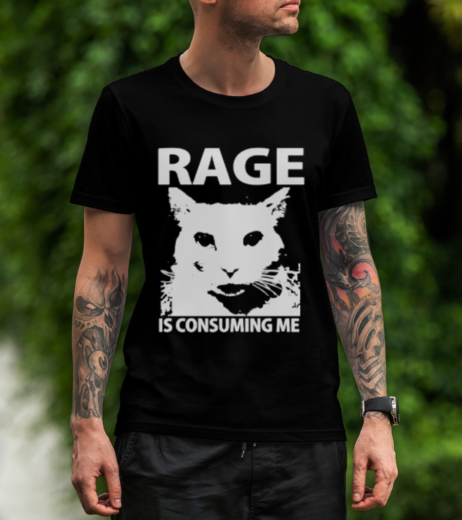 Rage Is Consuming Me Cat Meme T-Shirt