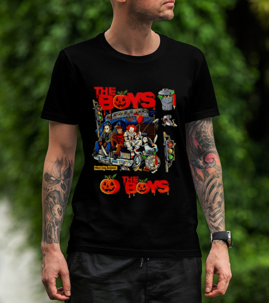 The Boys Protecting Nothing Haunting Everyone Horror Movie Icons Halloween Pumpkin T-Shirt