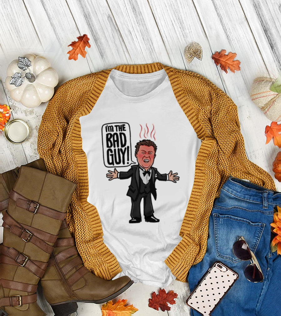 Say Hello To The Bad Guy Cartoon Flames Expression T-Shirt