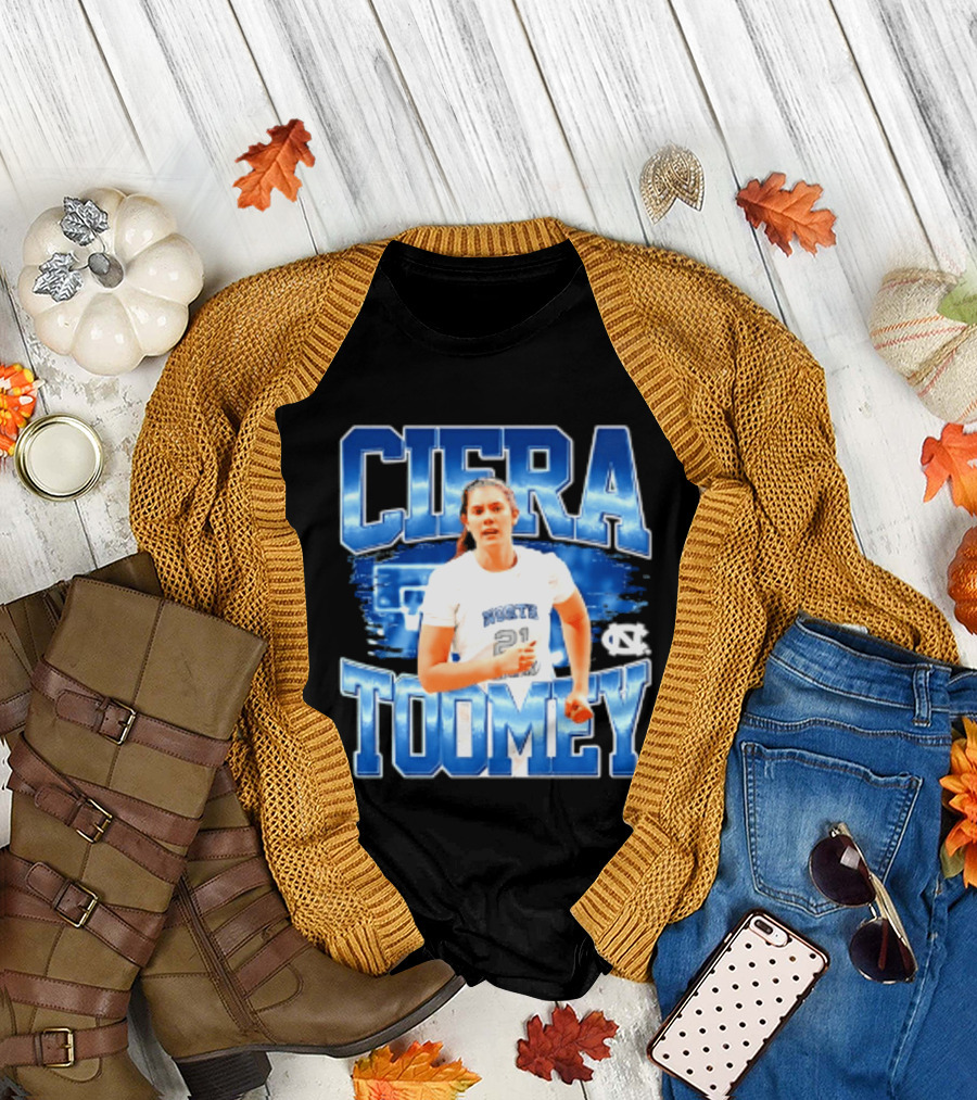 Ciera Toomey 21 North Carolina Tar Heels NCAA Women's Basketball T-Shirt
