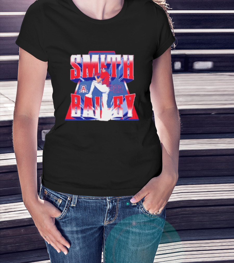 Smith Bailey 22 Arizona Wildcats NCAA Baseball Player T-Shirt