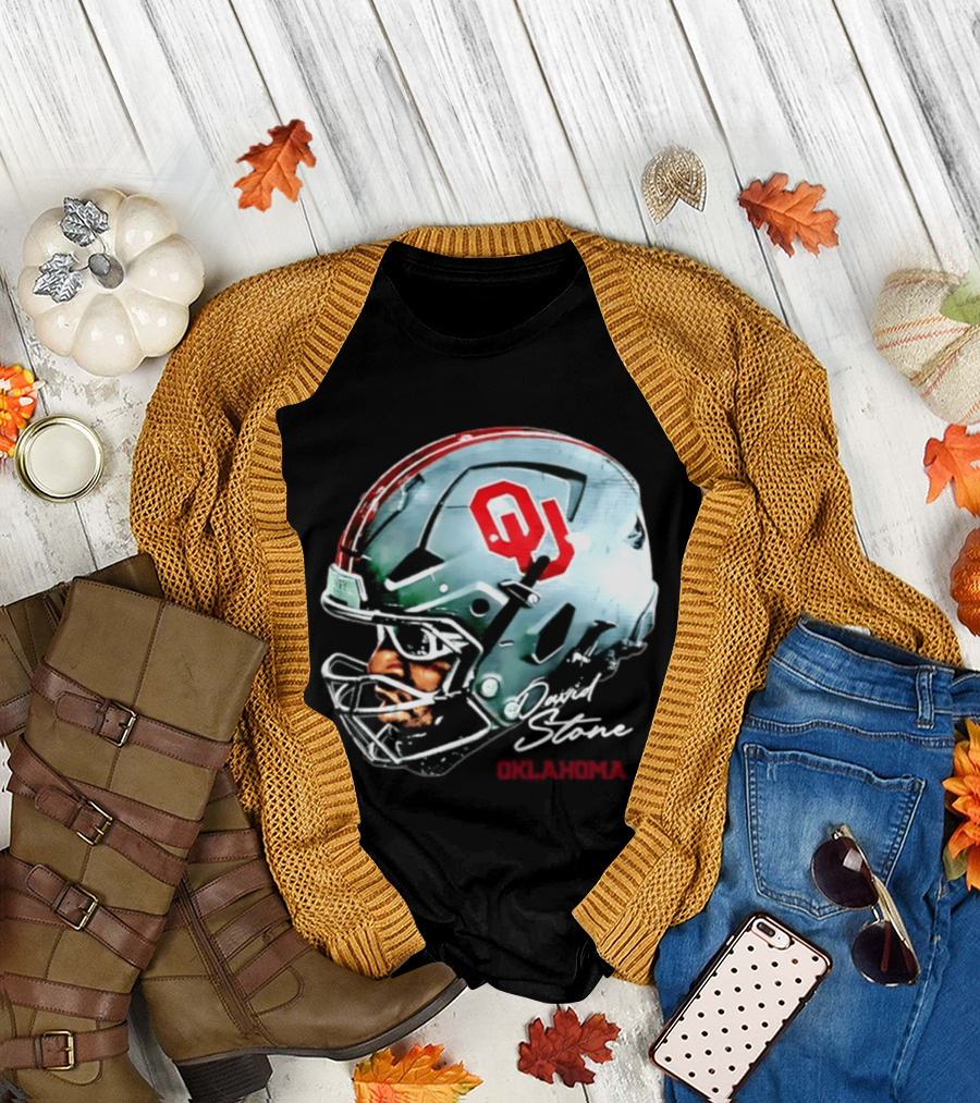 David Stone Oklahoma Sooners NCAA Football OU Helmet T-Shirt
