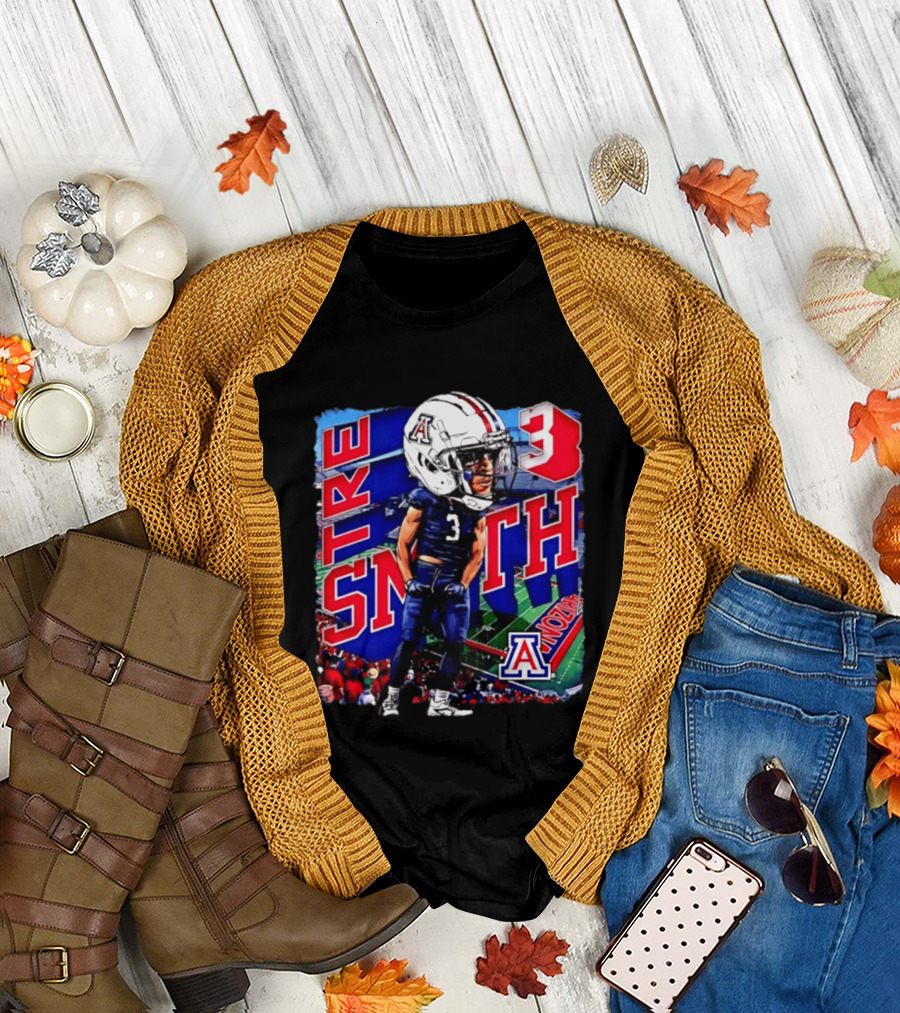 Tre Smith 3 Arizona Wildcats NCAA Football Caricature T-Shirt
