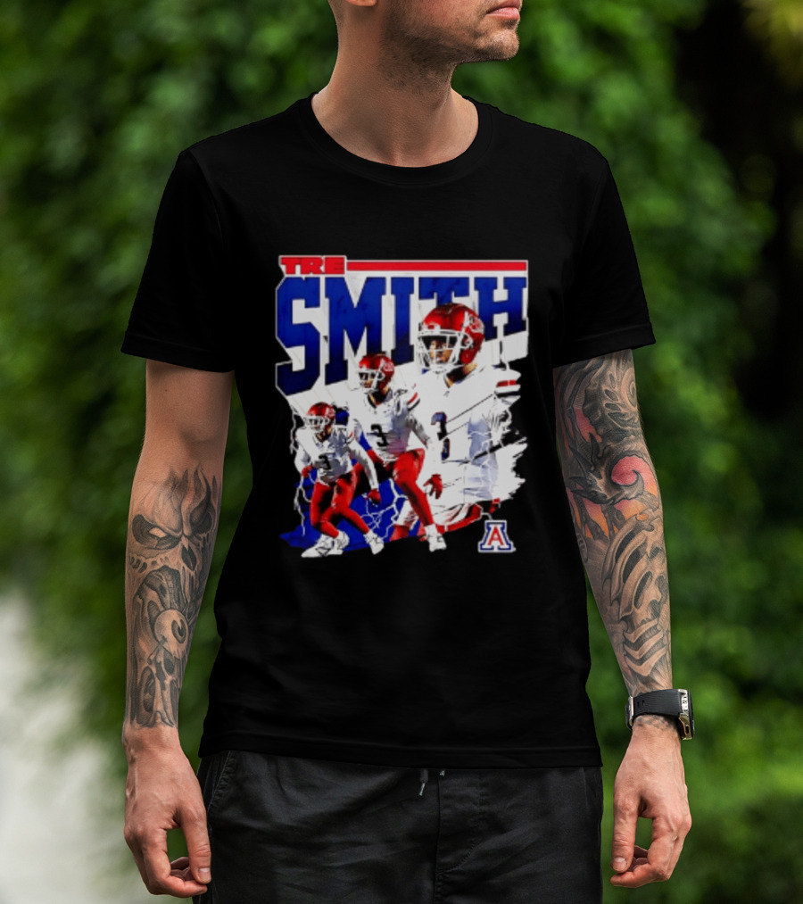 Tre Smith 3 Arizona Wildcats NCAA Football Player T-Shirt