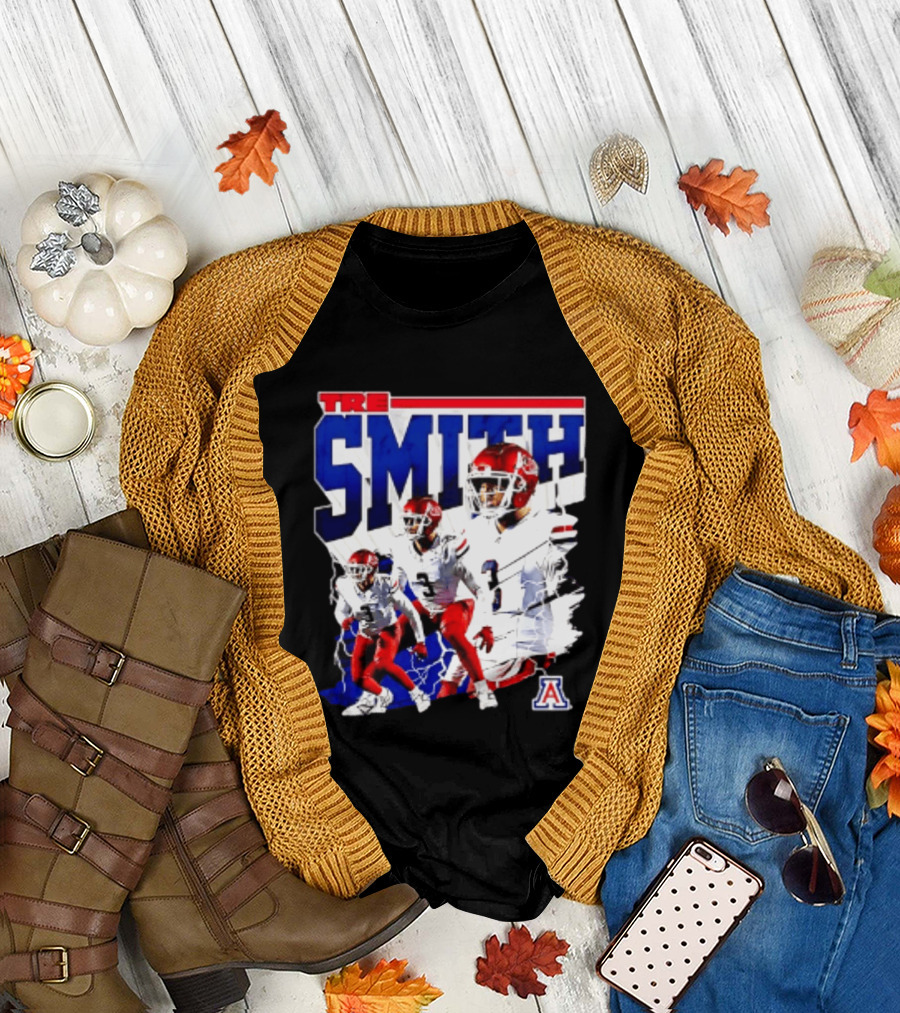 Tre Smith 3 Arizona Wildcats NCAA Football Player T-Shirt