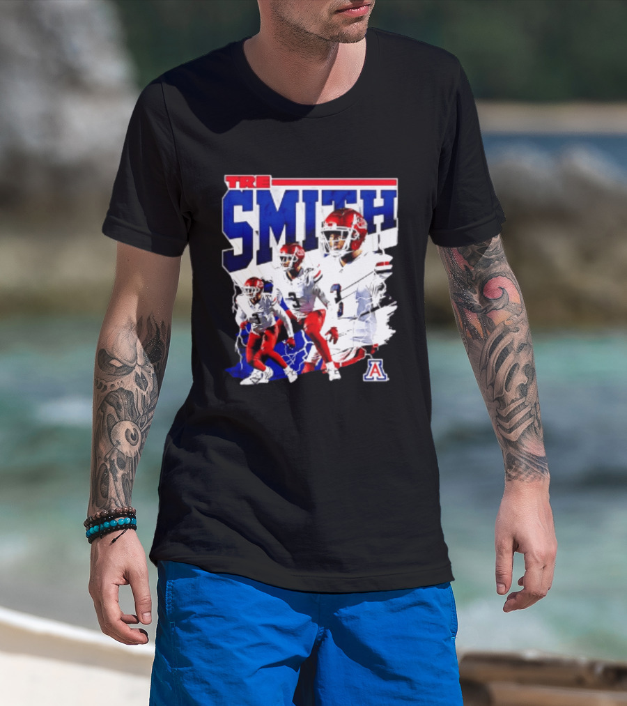 Tre Smith 3 Arizona Wildcats NCAA Football Player T-Shirt