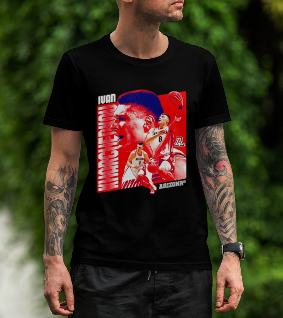 Ivan Kharchenkov 8 Arizona Wildcats NCAA Basketball Player T-Shirt