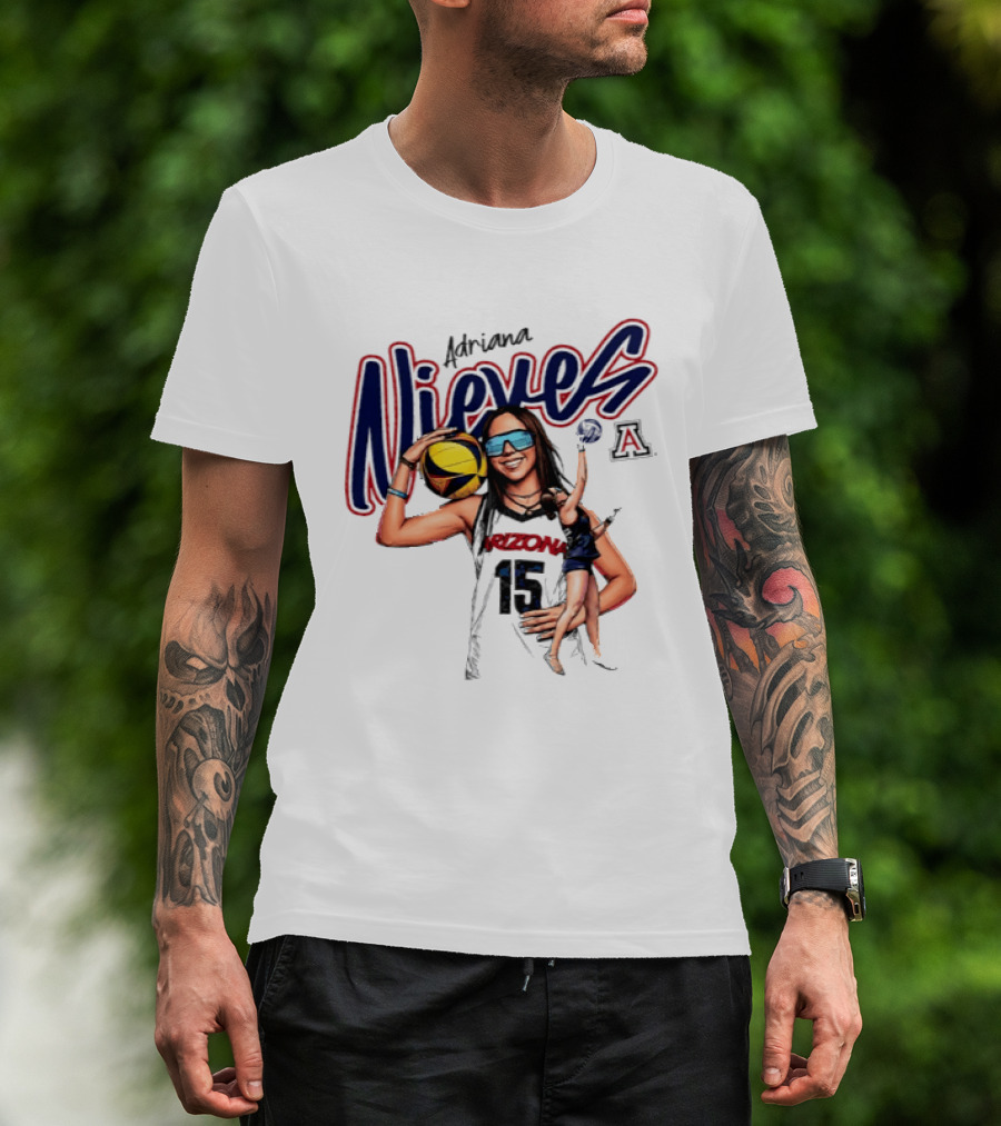 Adriana Nieves 15 Arizona Wildcats Beach Volleyball NCAA Player T-Shirt