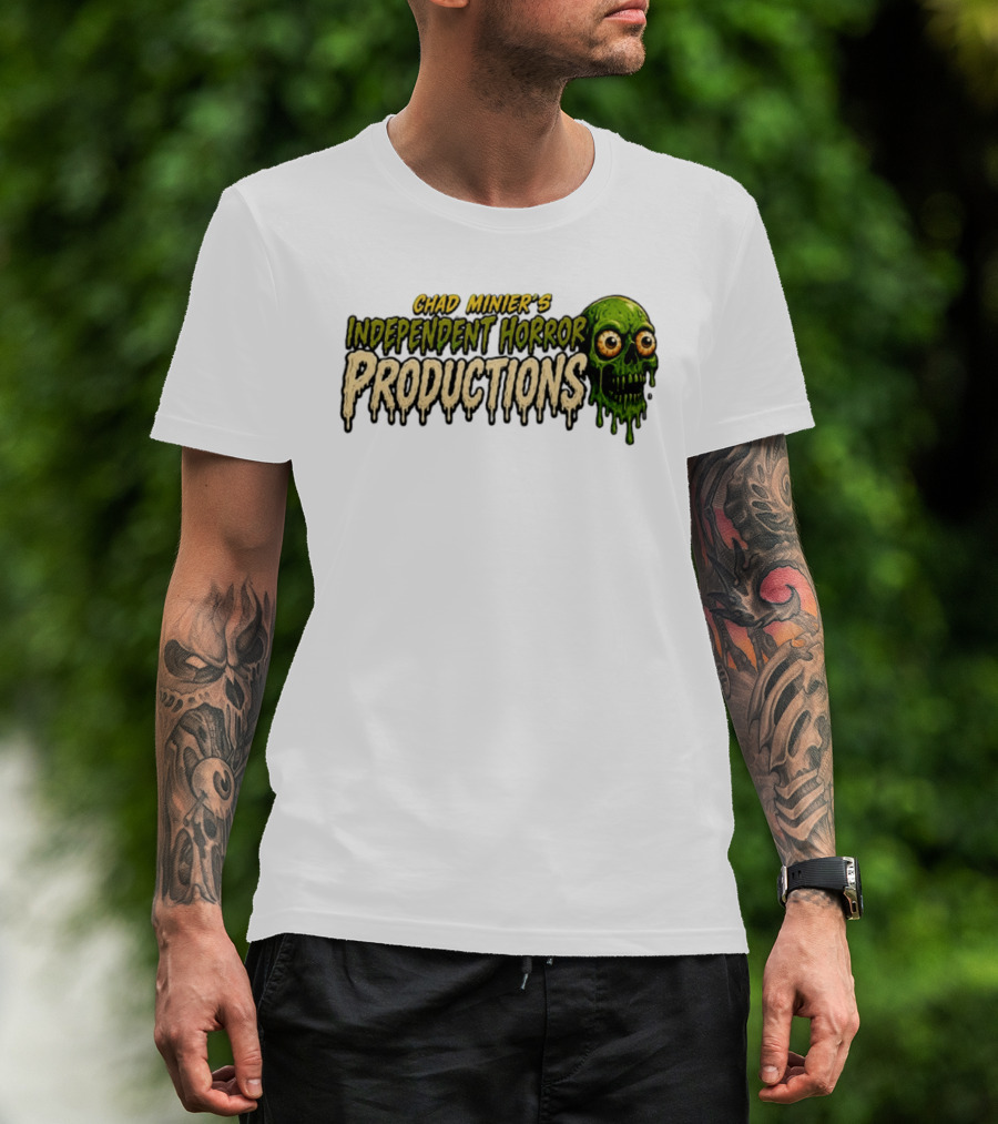 Chad Minier's Independent Horror Productions Skull Zombie T-Shirt