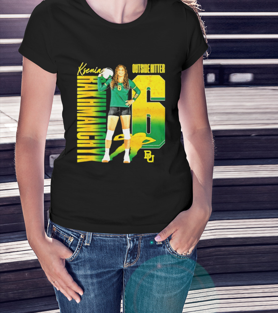 Kseniya Rakhmanchyk Outside Hitter 6 Baylor Bears Volleyball Player T-Shirt
